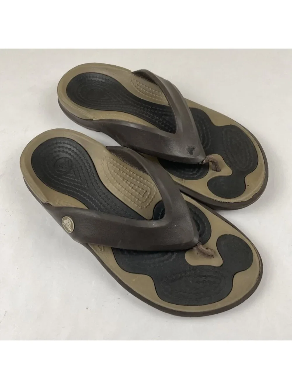 CROCS Modi Sport Flip Flop Sandals Men's 7 Women's 9 Tan Brown Lightweight